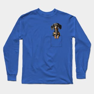 Dachshund Wiener Dog In Pocket Love Long Sleeve T-Shirt